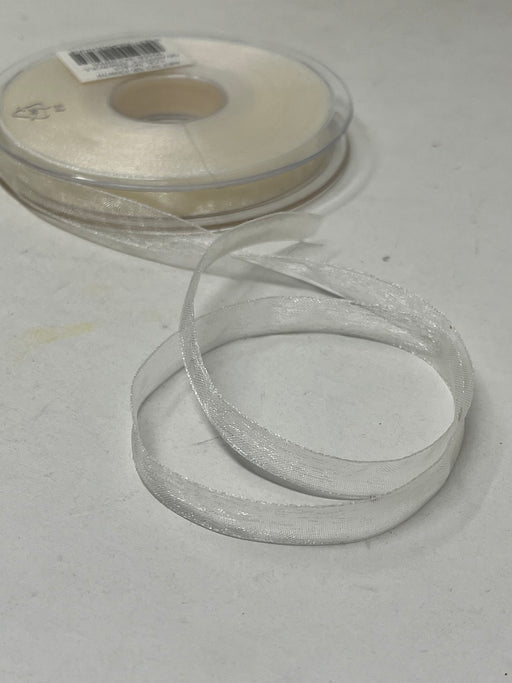 10mm x25m Organza Ribbon - Cream