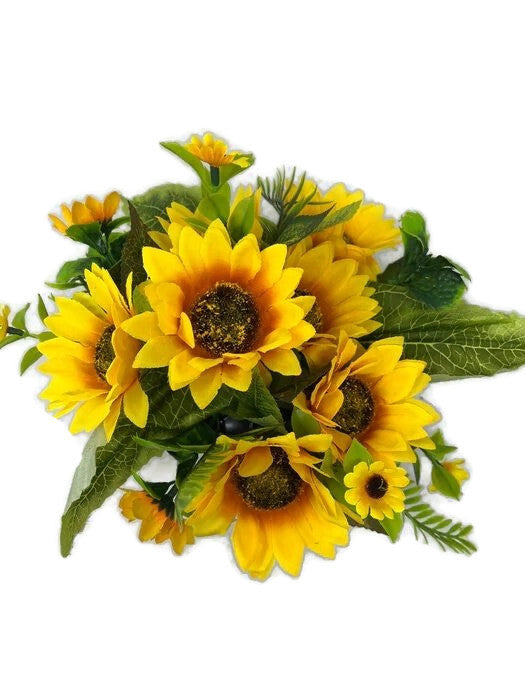 HANDMADE replacement pot with Sunflowers