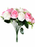 Large 18 Head Rose Bush - Ivory & Light Pink