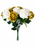Large 18 Head Rose Bush - Ivory & Gold