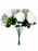 Large 18 Head Rose Bush - Ivory & Silver