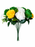 Large 18 Head Rose Bush - Yellow White & Emerald Green