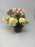 HANDMADE replacement pot Pink Hydrangea and yellow carnation