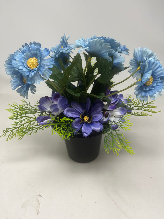 HANDMADE replacement pot Forget Me Not & Anemone