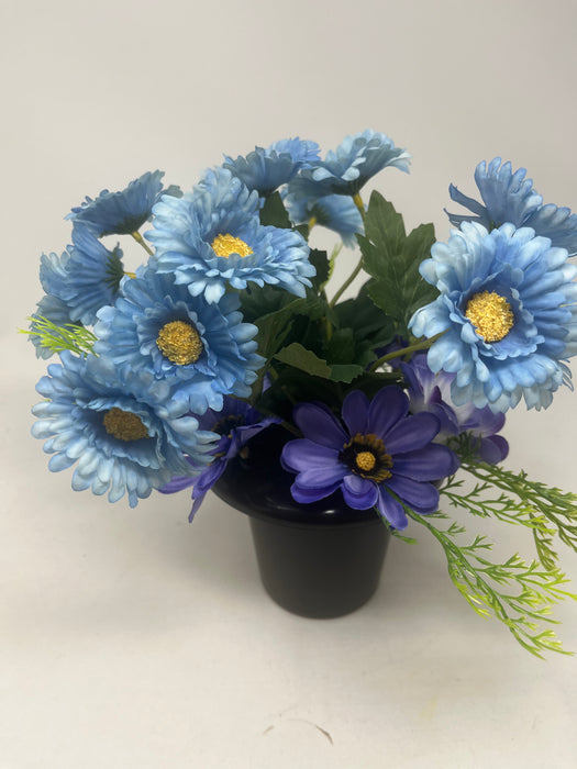 HANDMADE replacement pot Forget Me Not & Anemone