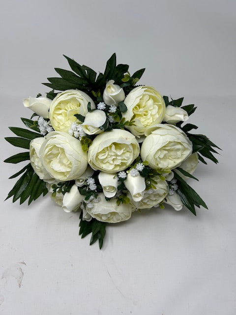 Rose & Ranunculus Flower Bush - Cream