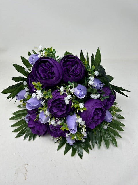 Rose & Ranunculus Flower Bush - Purple