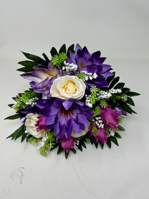 Rose Water Lily & Protea Flower Bush - Purple