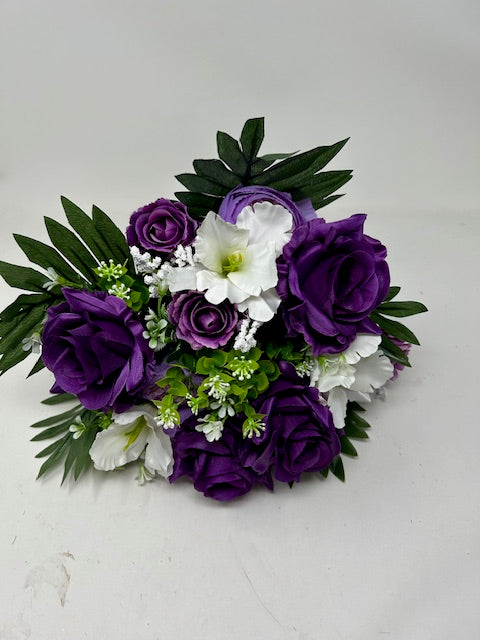Rose Ranunculus & Gladiola Bush - Purple
