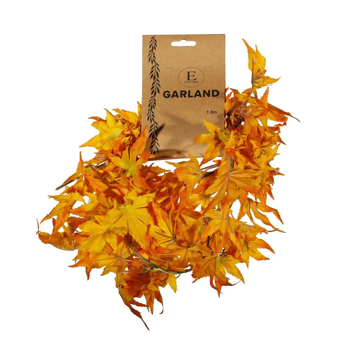 Japanese Maple Leaf Garland- Acer Palmatum x 170cm - Yellow