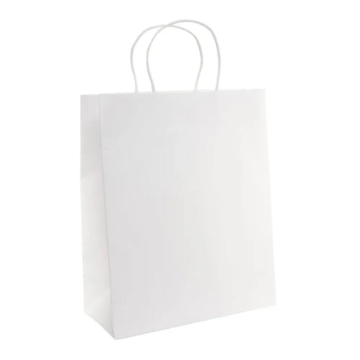 Kraft Paper Bag White - H32cm W26cm D12cm - Pack of 10