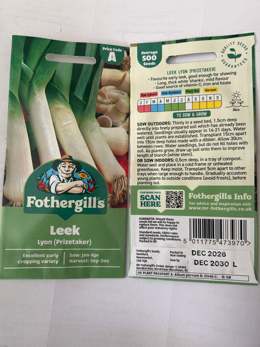 LEEK Seeds Lyon (Prizetaker)