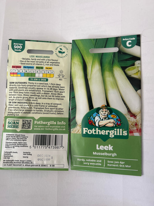 LEEK Seeds Musselburgh