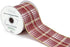 Luxury Burgundy & Gold Metallic Tartan Wired Ribbon Roll - No.474 - 63mm x 9.1m