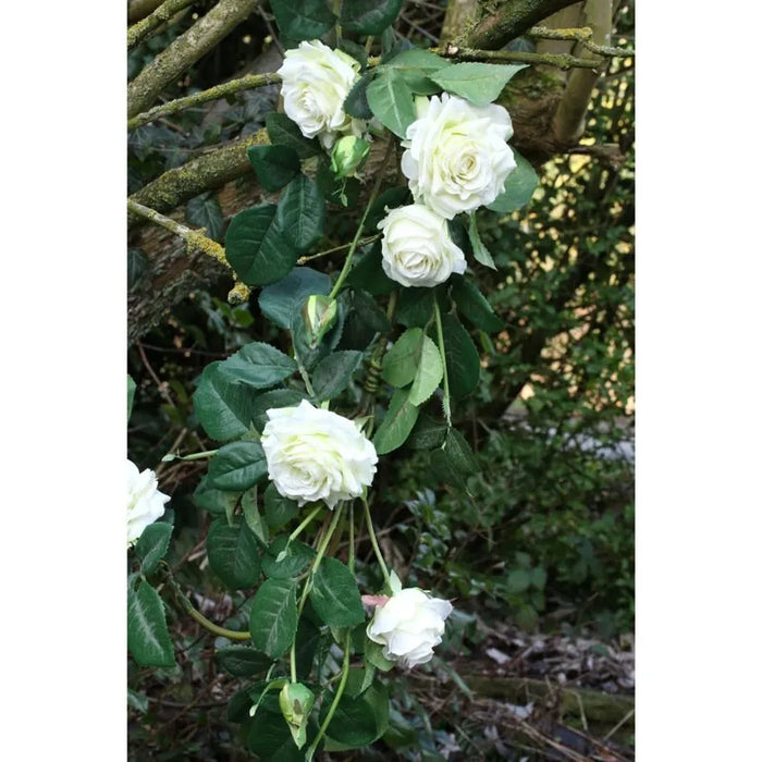 Luxury Rose Garland White - 13 heads (1.8m)