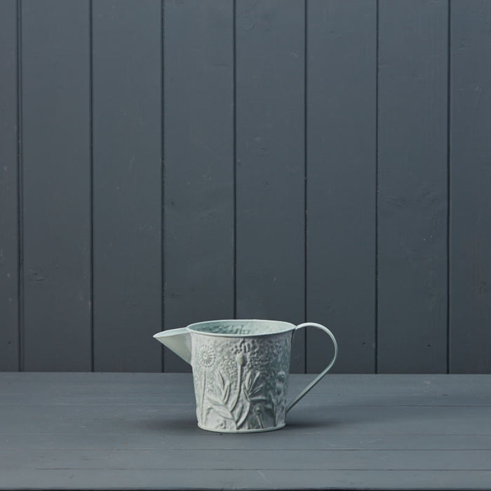 Sage Green Embossed Jug/Planter x 11cm