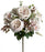 Artificial Mini Garden Rose Bush - baby pink - 37cm long
