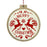 Merry Christmas Red & Cream Wooden Bauble x 10.5cm 