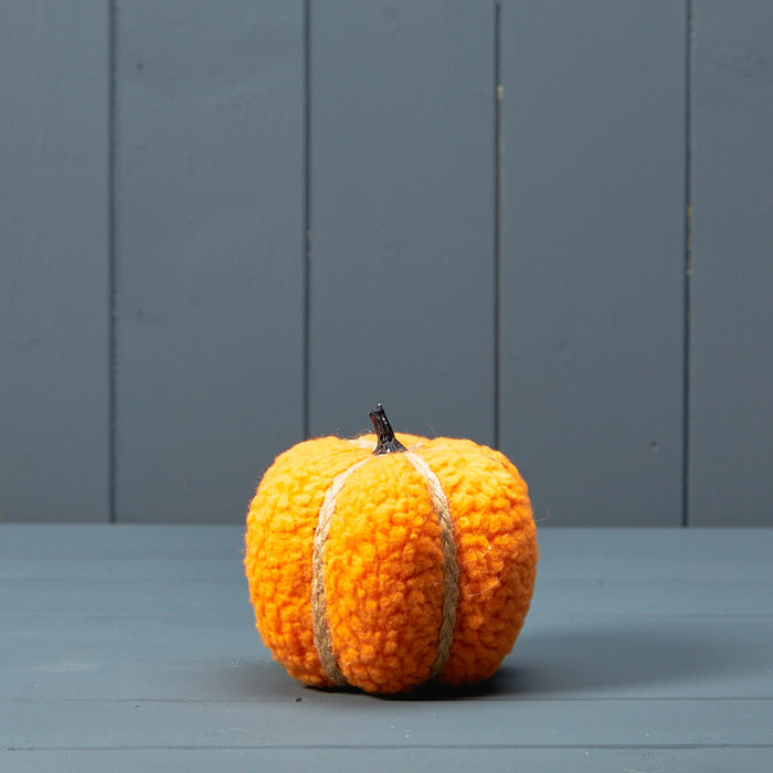 Muted Orange Fabric Pumpkin x Diameter 10cm