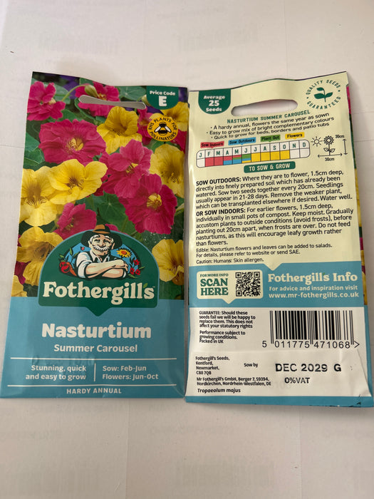 NASTURTIUM Summer Carousel Seed