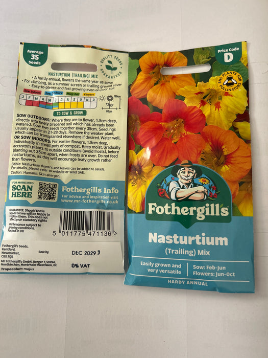 NASTURTIUM (Trailing) Mix Seeds