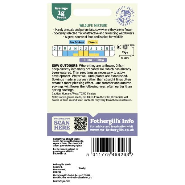 Nature's Helpers Wildflower Wildlife Seeds Mixture