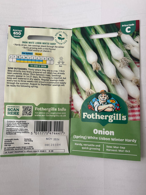 ONION (Spring) White Lisbon Seeds