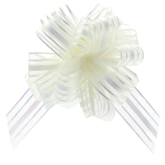 Organza Pull Bow x 31mm - Ivory