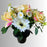 Pink & Cream Rose Gerbera & Daisy Grave Pot