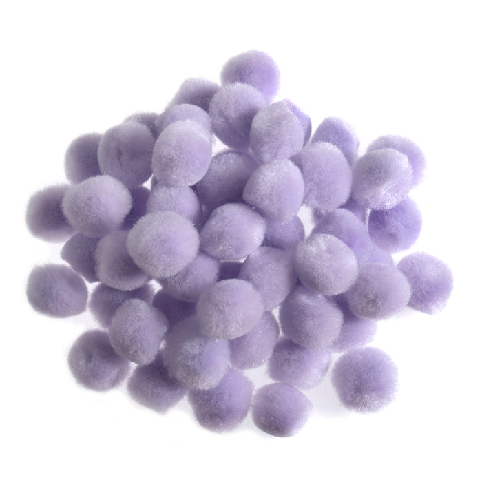 Pom Poms 1.2cm Pack Of 100 - Lavender Lilac