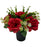 Pre-filled Open Rose & Gypsophila Grave Pot - Red