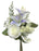 Rose, Lily & Hydrangea Blossom Bush x 35cm - Ivory/Purple  