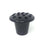 Replacement Black Plastic Grave Memorial Pot with a Black Lid