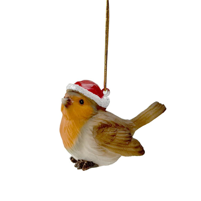 Resin Robin Tree Decoration - 8 x 6cm