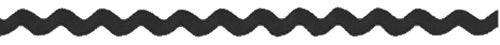 Ric Rac Ribbon Reel - 6mm x 20m - Black