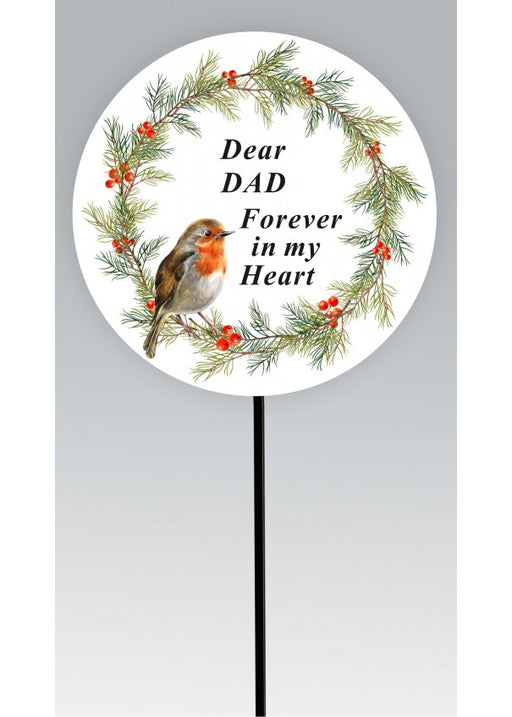 Robin On Wreath Stick - Dad