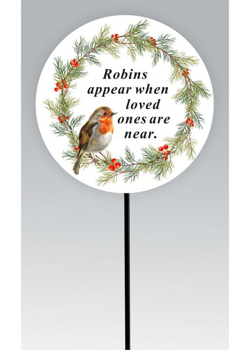 Robin On Wreath Stick - Loved Ones