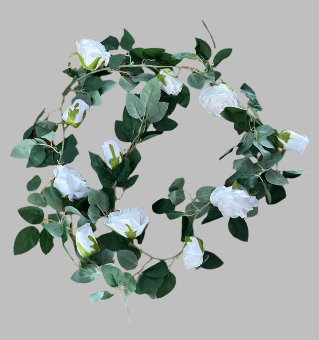 Rose Garland x 175cm - White