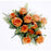 Rose Bush with Foliage - Orange - 18 Heads