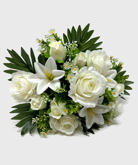 Rose & Lily Bush x 22 Stem - Cream