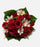 Rose Lily & Pom Pom Flower Bush x 36cm - Red