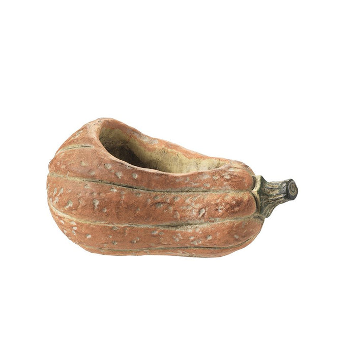 Rustic Ceramic Pumpkin Gourd Trough - Length 24cm
