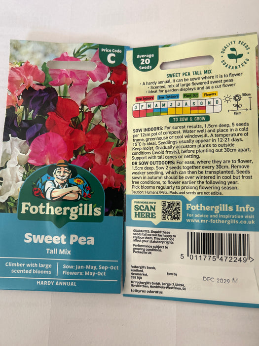 SWEET PEA Tall Mixed Seeds