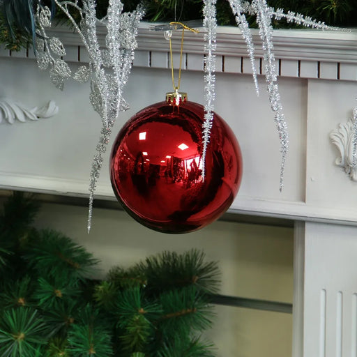 Shiny Shatterproof Bauble x 15cm - Red