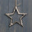 Silver Metal Star 10cm Hanging Decoration