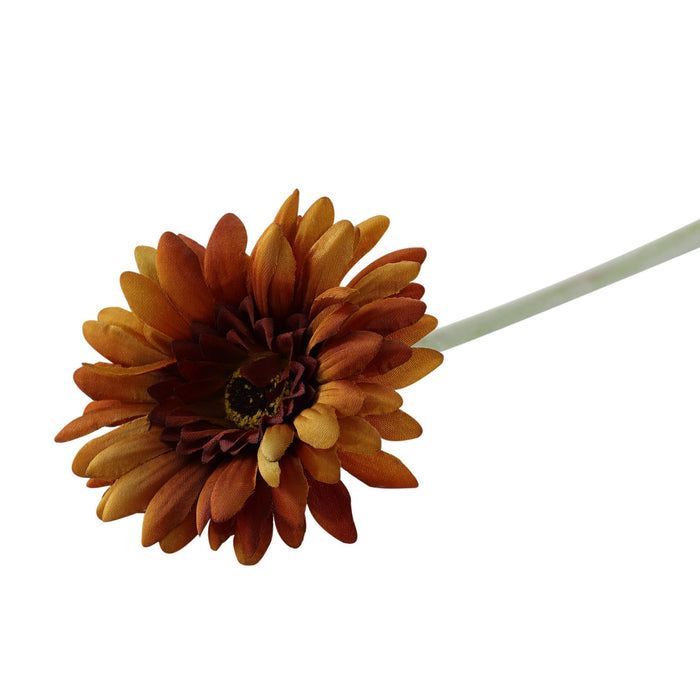 Single Stem Gerbera Flower x 50cm - Burnt Gold