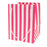 Single Hot Pink Candy Stripe Flower Bag with Rope Handle