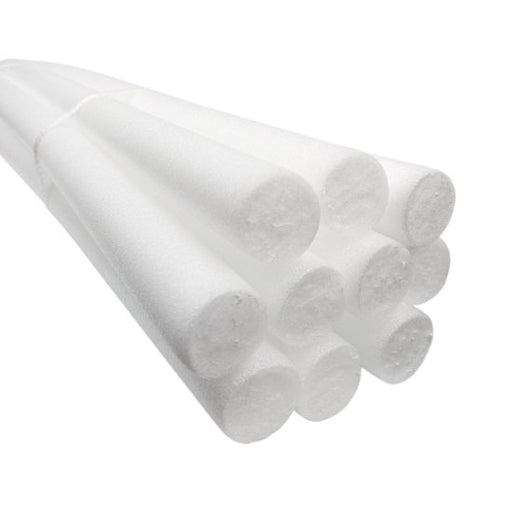Single Polyethylene Flower Base Noodle - 38mm X 100cm - White