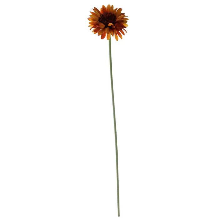 Single Stem Gerbera Flower - Burnt Gold