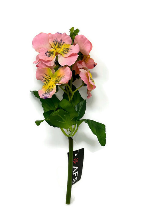 Small Pansy Flower Spray x 24cm - Pink